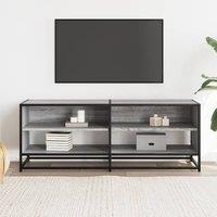 Berkfield Home TV Cabinet Grey Sonoma 120.5x40x46 cm Engineered Wood & Metal