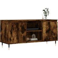 Berkfield Home TV Cabinet Smoked Oak 104x35x50 cm Engineered Wood in Brown | Size: 104 x 35 x 50 cm