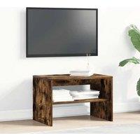 Berkfield Home TV Cabinet Smoked Oak 60x40x40 cm Engineered Wood in Brown | Size: 60 x 40 x 40 cm