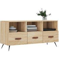 Berkfield Home TV Cabinet Sonoma Oak 102x36x50 cm Engineered Wood in Light Tan | Size: 102 x 36 x 50 cm