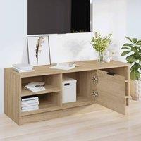 Berkfield Home TV Cabinet Sonoma Oak 102x35.5x36.5 cm Engineered Wood in Light Tan