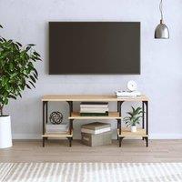 Berkfield Home TV Cabinet Sonoma Oak 102x35x45.5 cm Engineered Wood in Light Tan
