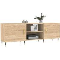Berkfield Home TV Cabinet Sonoma Oak 150x30x50 cm Engineered Wood in Light Tan | Size: 150 x 30 x 50 cm