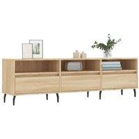 Berkfield Home TV Cabinet Sonoma Oak 150x30x44.5 cm Engineered Wood in Light Tan
