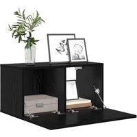Berkfield Home TV Cabinet Set Black Oak Engineered wood Medium TV Cabinet