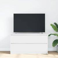 Berkfield Home TV Cabinet White 100x35x54 cm Engineered Wood | Size: 100 x 35 x 54 cm