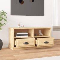 Berkfield Home TV Cabinet Sonoma Oak 93x35.5x45 cm Engineered Wood in Light Brown
