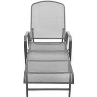 Berkfield Home Sun Lounger Steel Anthracite in Dark Grey