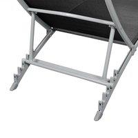 Berkfield Home Sun Lounger Steel & Textilene Black