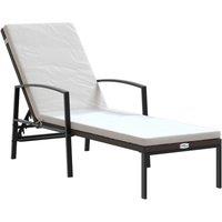 Berkfield Home Sun Loungers 2 pcs with Table Poly Rattan Brown