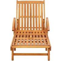 Berkfield Home Sun Loungers 2 pcs Solid Acacia Wood in Brown