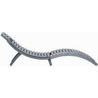 Berkfield Home Sun Lounger Grey Wash Solid Acacia Wood