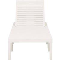 Berkfield Home Sun Lounger Plastic White