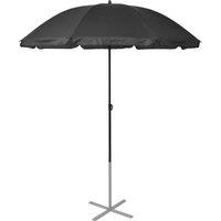 Berkfield Home Sun Loungers with Umbrella Aluminium Black