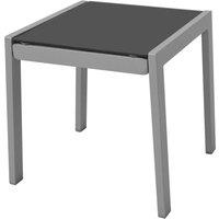 Berkfield Home Sun Loungers with Table Aluminium Black