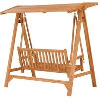 Berkfield Home Swing Bench 170 cm Solid Teak Wood in Brown
