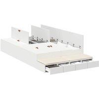 Berkfield Home Storage Bed Frame White 120x200 cm