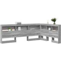 Berkfield Home Storage Headboard with Shelf Grey sonoma 120 cm Engineered wood