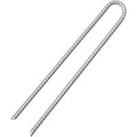 Berkfield Home Tent Pegs 6 pcs U-shaped 41.5 cm 12 mm Galvanised Steel in Silver