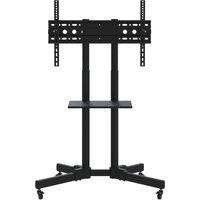 Berkfield Home TV Stand on Wheels 32-70 Inch Screen Max VESA 600x400 mm 50kg in Black