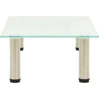 Berkfield Home TV Stand Frosted 60x35x17 cm Tempered Glass in Clear | Size: 60 x 35 x 17 cm