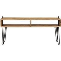 Berkfield Home TV Stand Solid Mango Wood 110x35x45 cm in Brown | Size: 110 x 35 x 45 cm