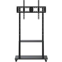 Berkfield Home TV Stand on Wheels 32-90 Inch Screen Max VESA 800x600 mm 100kg in Black