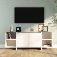Berkfield Home TV Cabinet White 130x35x50 cm Engineered Wood | Size: 130 x 35 x 50 cm