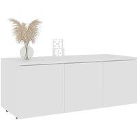 Berkfield Home TV Cabinet White 80x34x30 cm Engineered Wood | Size: 80 x 34 x 30 cm