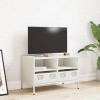 Berkfield Home TV Cabinet White 68x39x43.5 cm Cold-rolled Steel