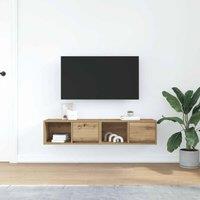 Berkfield Home TV Cabinets 2 pcs Artisan Oak 60x31x25.5 cm Engineered Wood in Brown