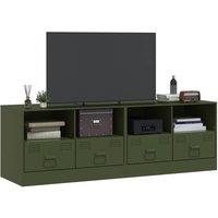 Berkfield Home TV Cabinets 2 pcs Olive Green 67x39x44 cm Steel | Size: 67 x 39 x 44 cm
