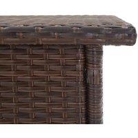 Berkfield Home Tea Table Brown 50x50x47 cm Poly Rattan | Size: 50 x 50 x 47 cm