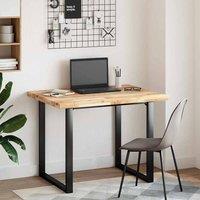 Berkfield Home Table Top Rectangular 100x80x4 cm Solid Wood Acacia in Brown | Size: 100 x 80 x 4 cm
