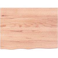 Berkfield Home Table Top Light Brown 80x60x(2-6) cm Treated Solid Wood Oak