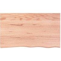 Berkfield Home Table Top Light Brown 100x60x(2-4) cm Treated Solid Wood Oak