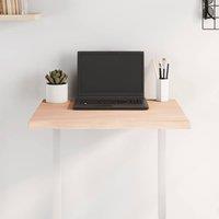 Berkfield Home Table Top 60x40x2 cm Untreated Solid Wood Oak Live Edge in Light Tan | Size: 60 x 40 x 2 cm