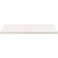 Berkfield Home Table Top White 80x40x2.5 cm Solid Wood Pine Rectangular