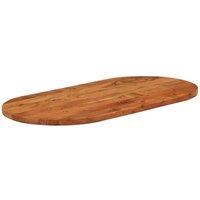 Berkfield Home Table Top 100x50x3.8 cm Oval Solid Wood Acacia in Brown