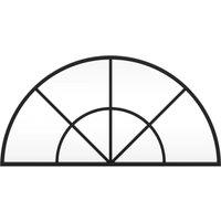 Berkfield Home Wall Mirror Black 60x30 cm Arch Iron