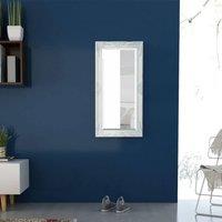 Berkfield Home Wall Mirror Baroque Style 100x50 cm White