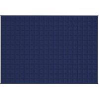 Berkfield Home Weighted Blanket Blue 138x200 cm Single 6 kg Fabric in Dark Navy