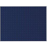 Berkfield Home Weighted Blanket Blue 150x200 cm 11 kg Fabric in Navy