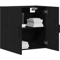 Berkfield Home Wall Cabinet Black Oak 60x31x60 cm Engineered Wood | Size: 60 x 31 x 60 cm