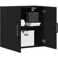 Berkfield Home Wall Cabinet Black Oak 60x31x60 cm Engineered Wood | Size: 60 x 31 x 60 cm