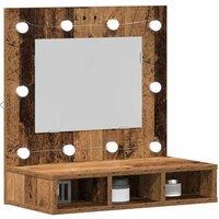 Berkfield Home Vanity Unit Old Wood Solid Reclaimed Wood 60 x 31.5 x 62 cm in Brown