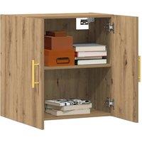 Berkfield Home Wall Cabinet Artisan Oak 60x31x60 cm Engineered Wood in Brown | Size: 60 x 31 x 60 cm