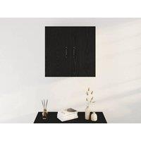Berkfield Home Wall Cabinet Black Oak 60x31x60 cm Engineered Wood | Size: 60 x 31 x 60 cm