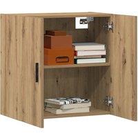 Berkfield Home Wall Cabinet Artisan Oak 60x31x60 cm Engineered Wood in Brown | Size: 60 x 31 x 60 cm