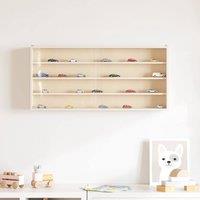 Berkfield Home Wall Display Cabinet with Doors 80x8.5x37 cm in Cream